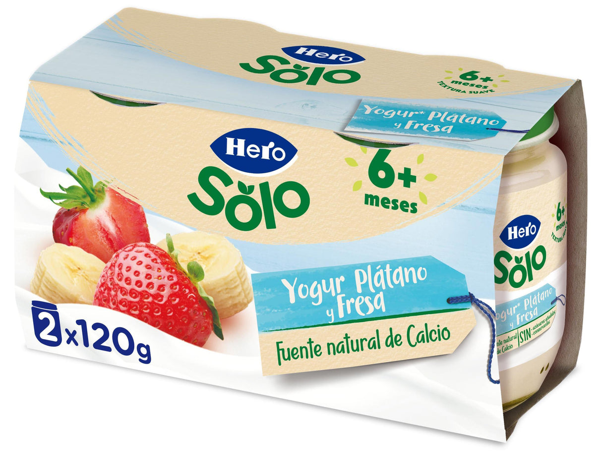 Yogur Hero Solo plátano y fresa