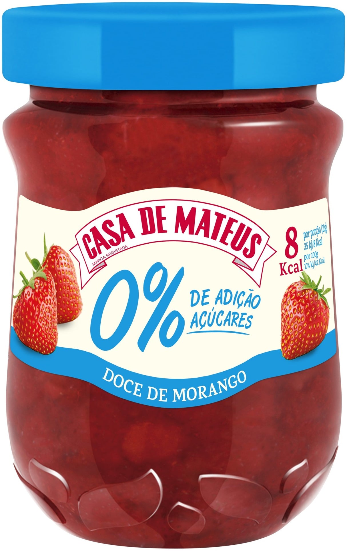 Doce Casa de Mateus Morango 0% Açúcares Adicionados