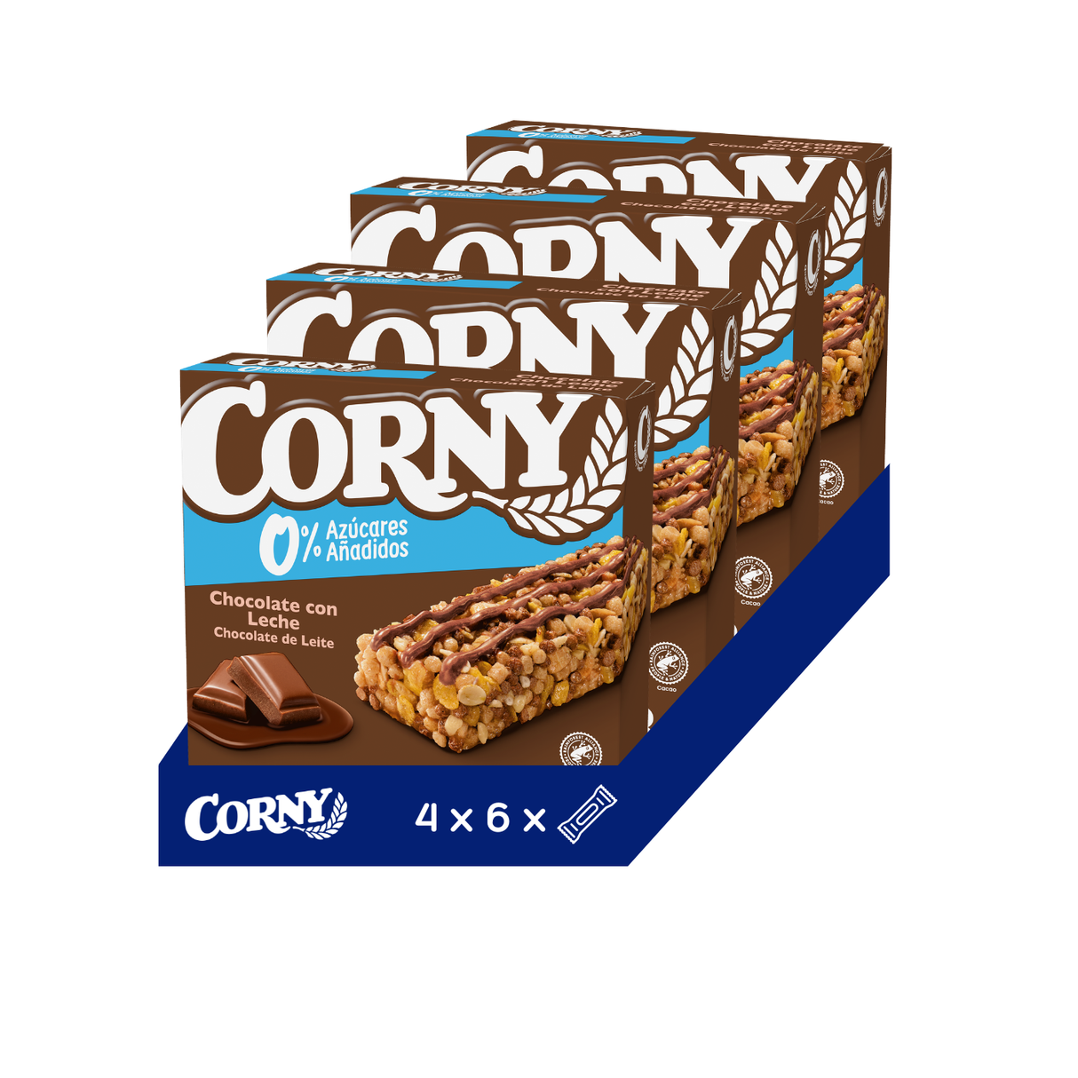 Barrita Corny sin azúcar añadido chocolate con leche