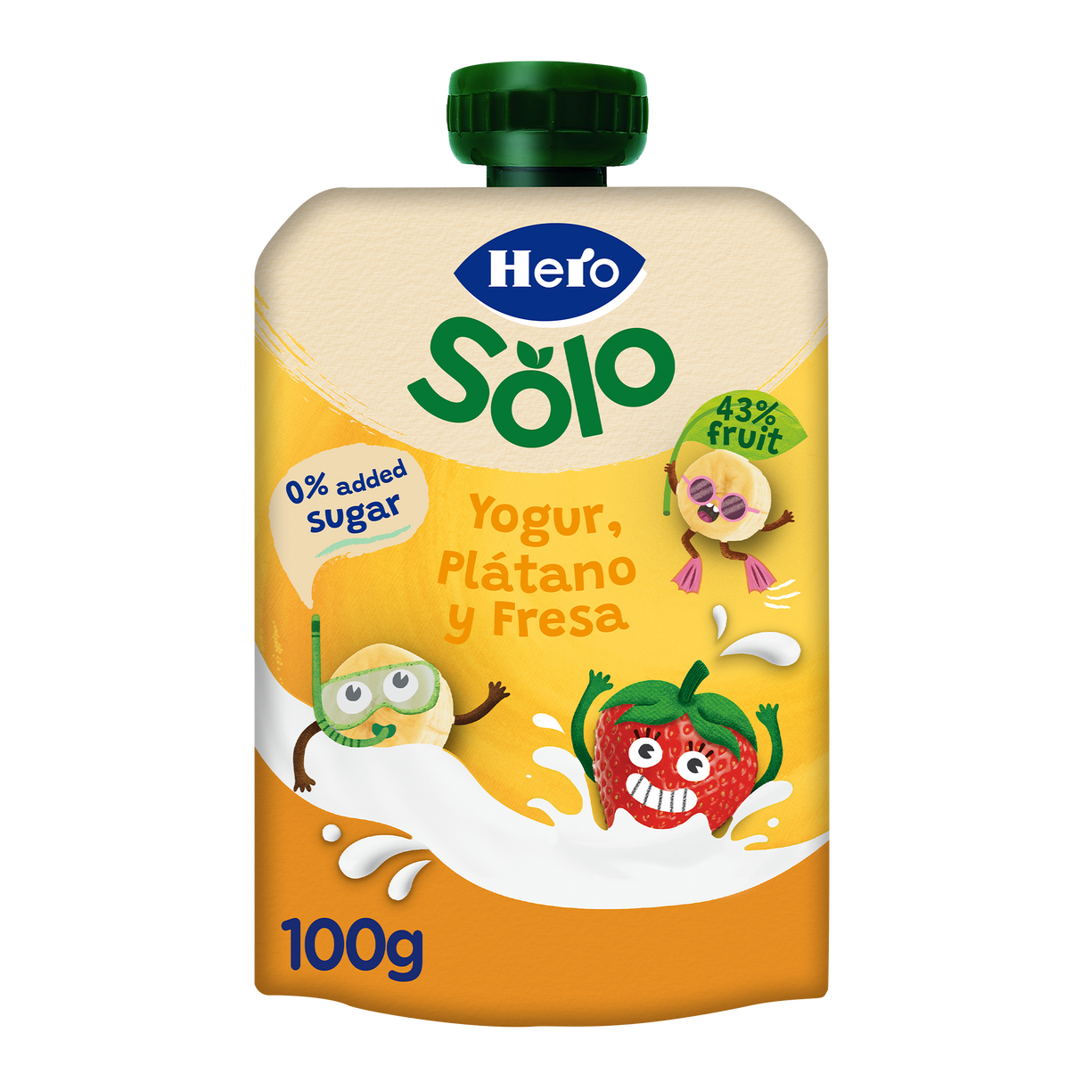 Bolsita Hero Solo yogur plátano y fresa