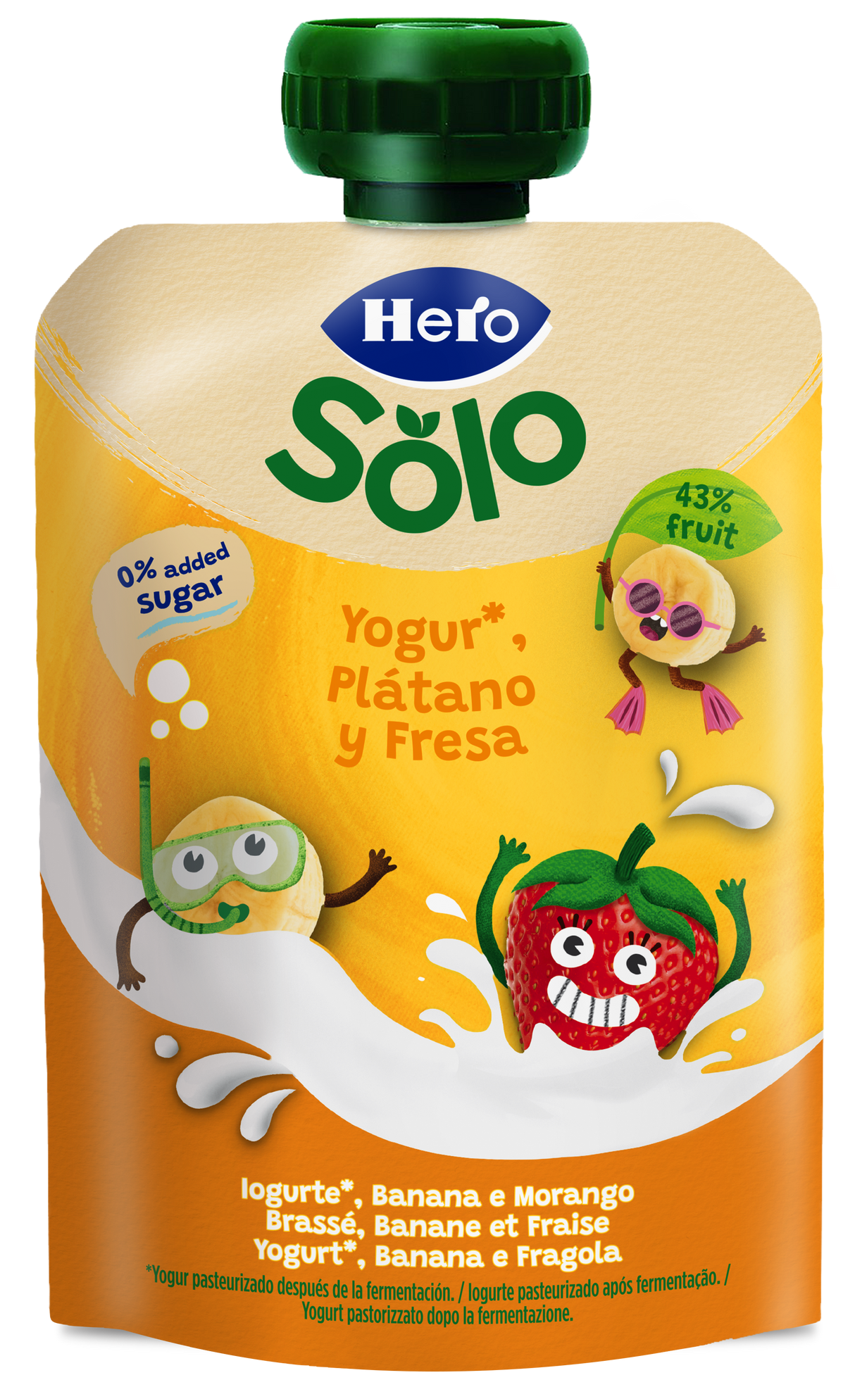 Bolsita Hero Solo yogur plátano y fresa