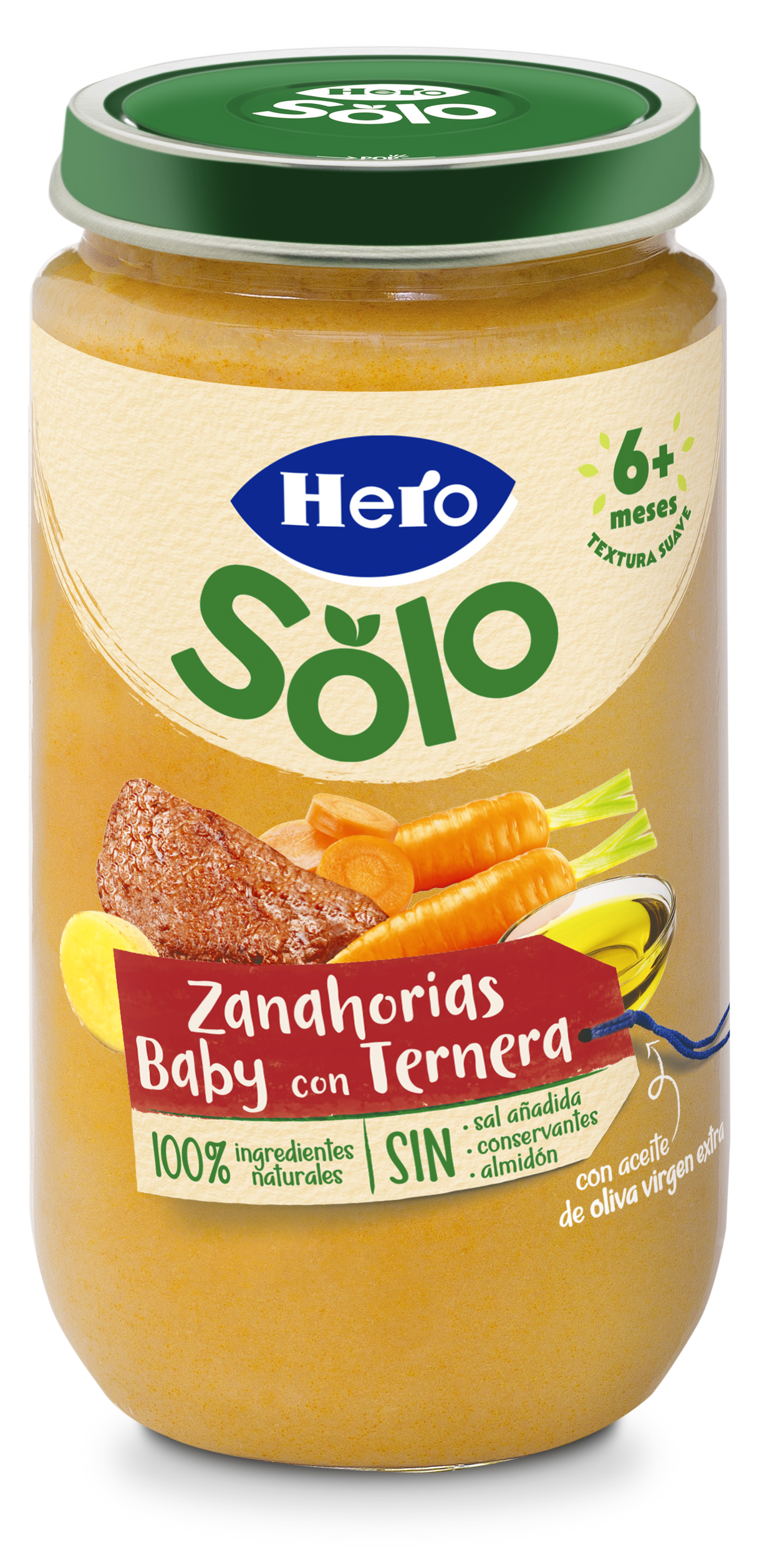 Boiões Hero Solo cenouras baby com vitela
