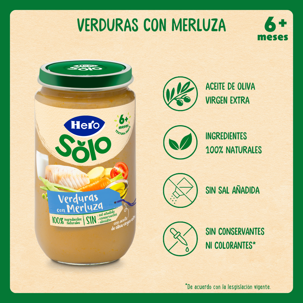 Frasco Hero Solo legumes com pescada