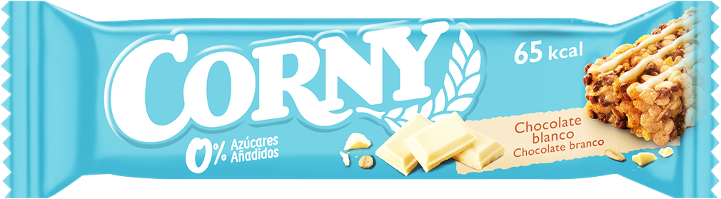 Barrita Corny sin azúcar añadido chocolate blanco