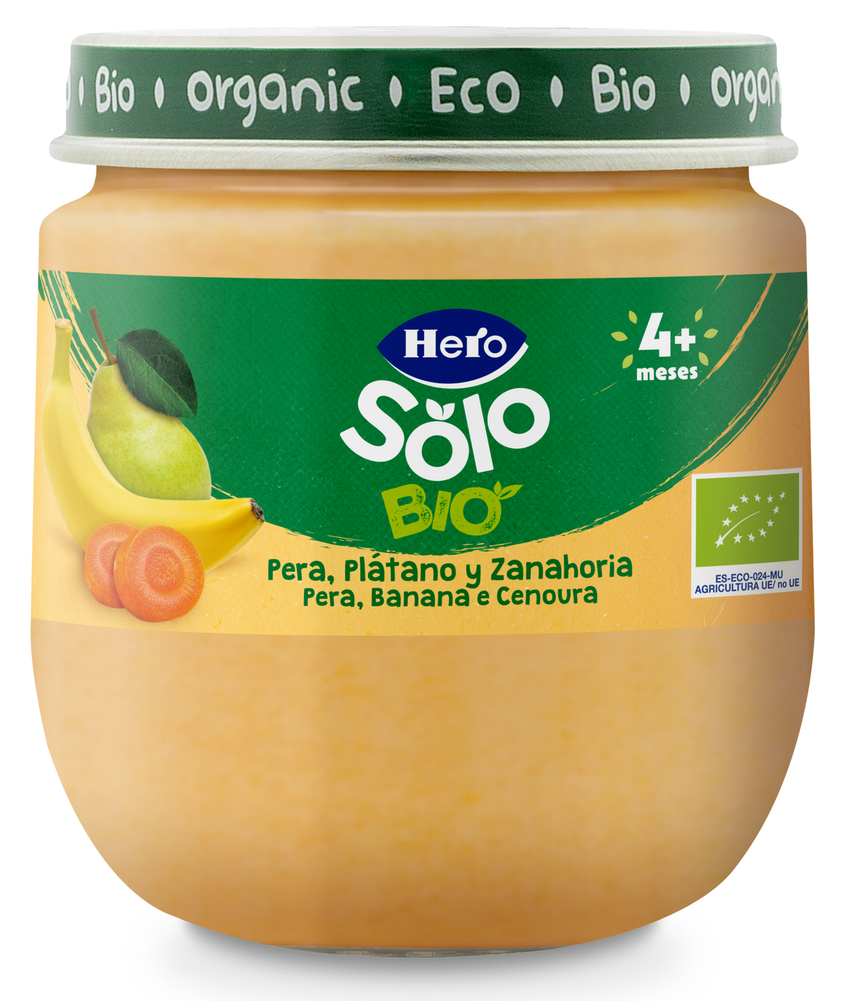 Tarrito Hero Solo Bio pera plátano y zanahoria