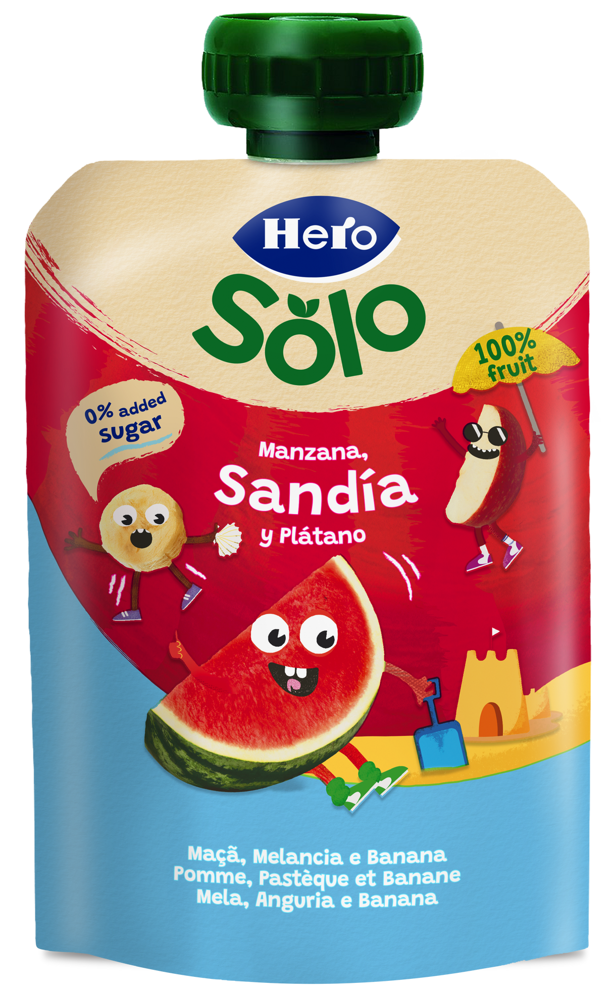 Saqueta Hero Solo Maçã Melancia e Banana