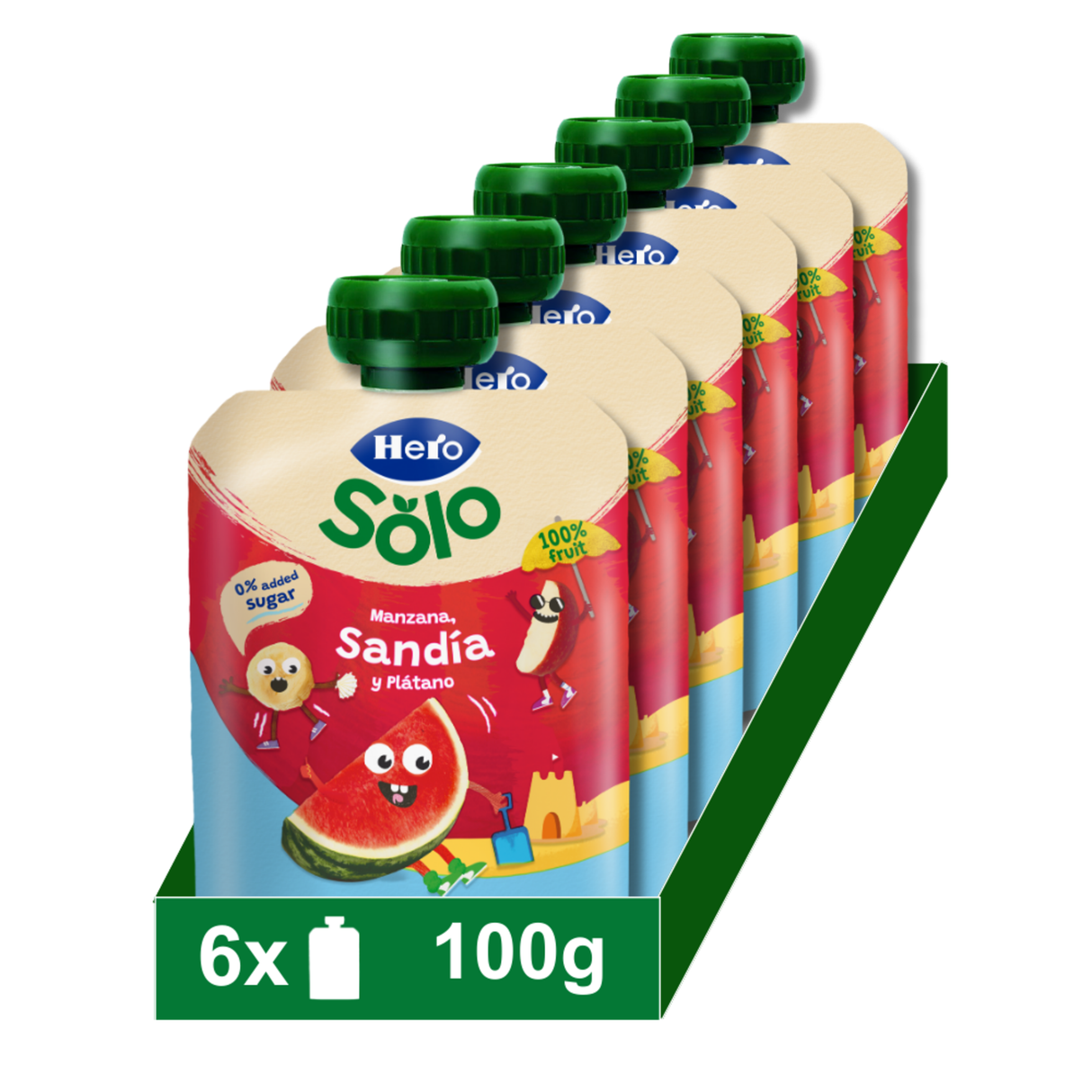 Saqueta Hero Solo Maçã Melancia e Banana