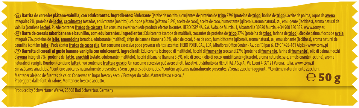 Barra Corny Big Protein Banana-Baunilha