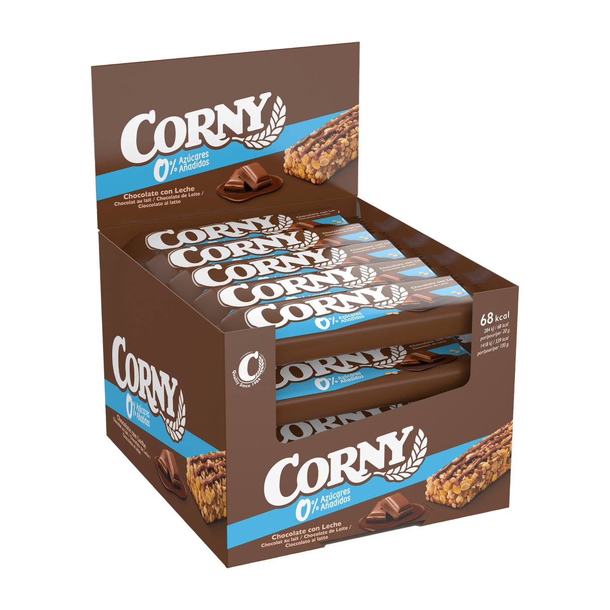 Barra Corny de chocolate sem adição de açúcar