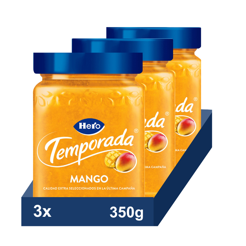 Hero Pack Mermelada Temporada de Mango. Pack 3x350gr