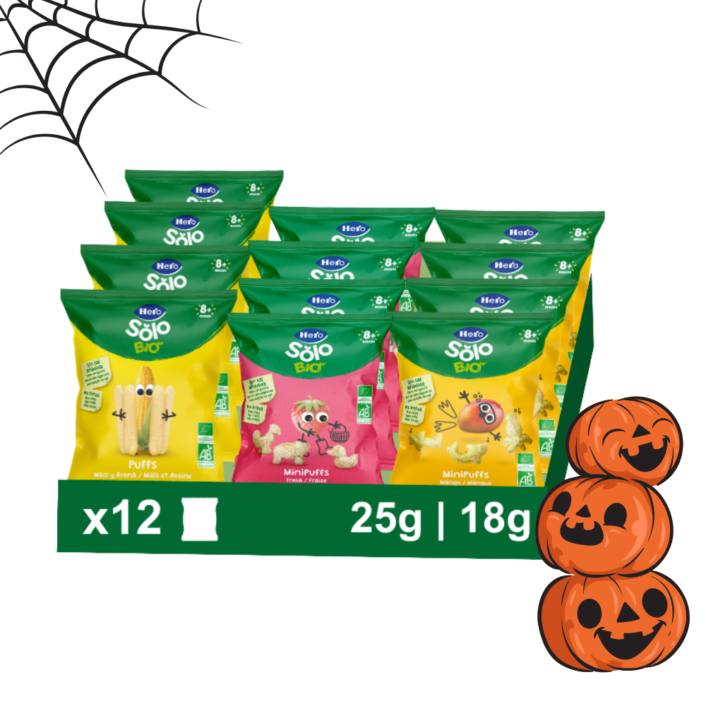 Pack truco o puff 12 snacks Hero Solo Bio