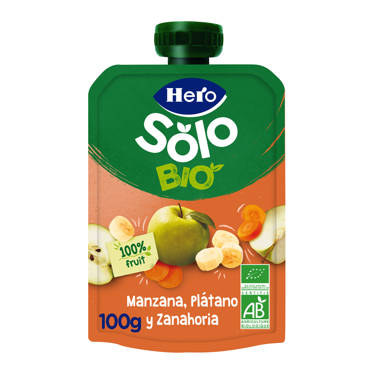 Bolsita Hero Solo Bio Manzana, Plátano y Zanahoria