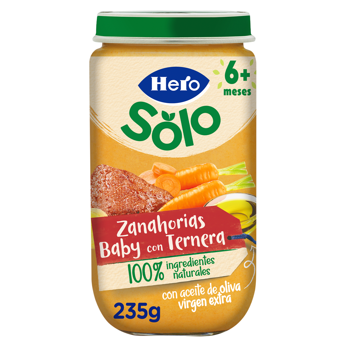 Boiões Hero Solo cenouras baby com vitela