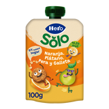 Saqueta Hero laranja, banana, pera e bolacha