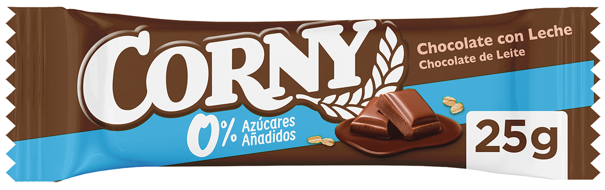 Barrita Corny sin azúcar añadido chocolate con leche