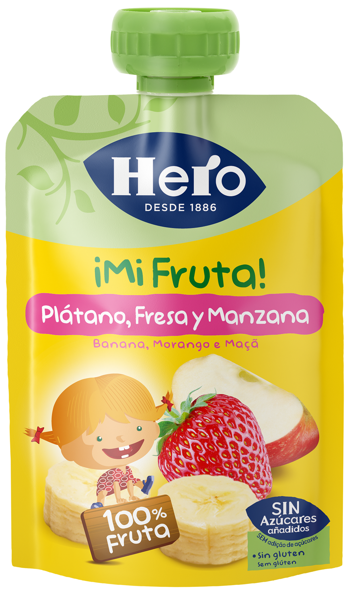 Bolsita Hero plátano fresa y manzana