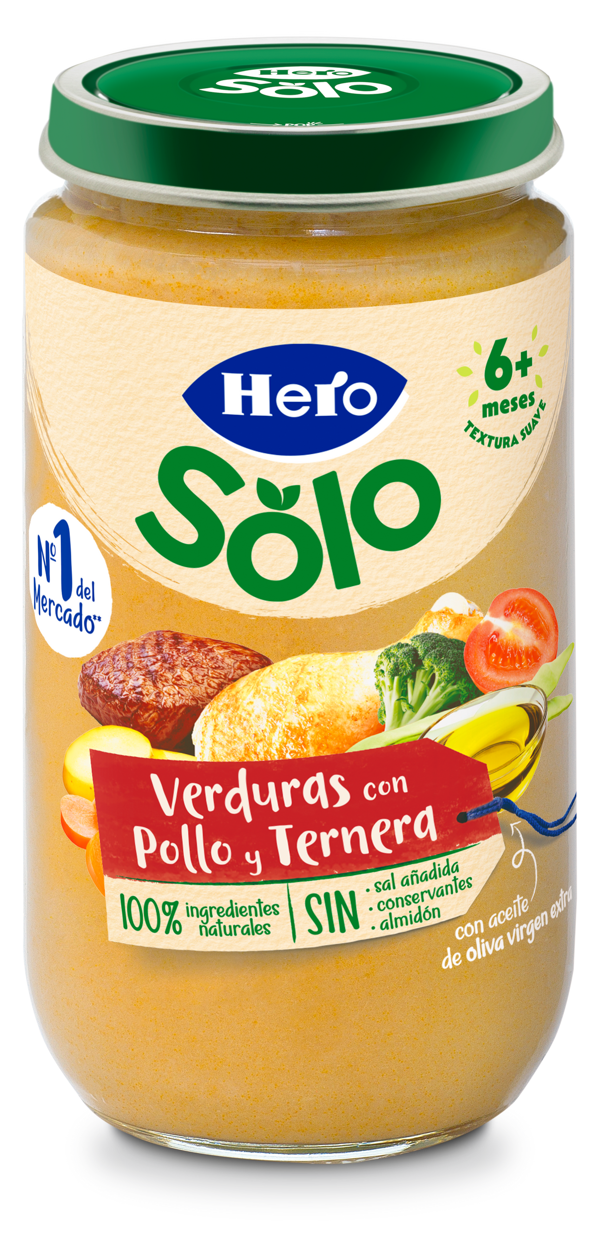 Frasco Hero Solo legumes com frango e vitela