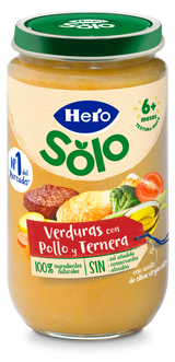 Frasco Hero Solo legumes com frango e vitela