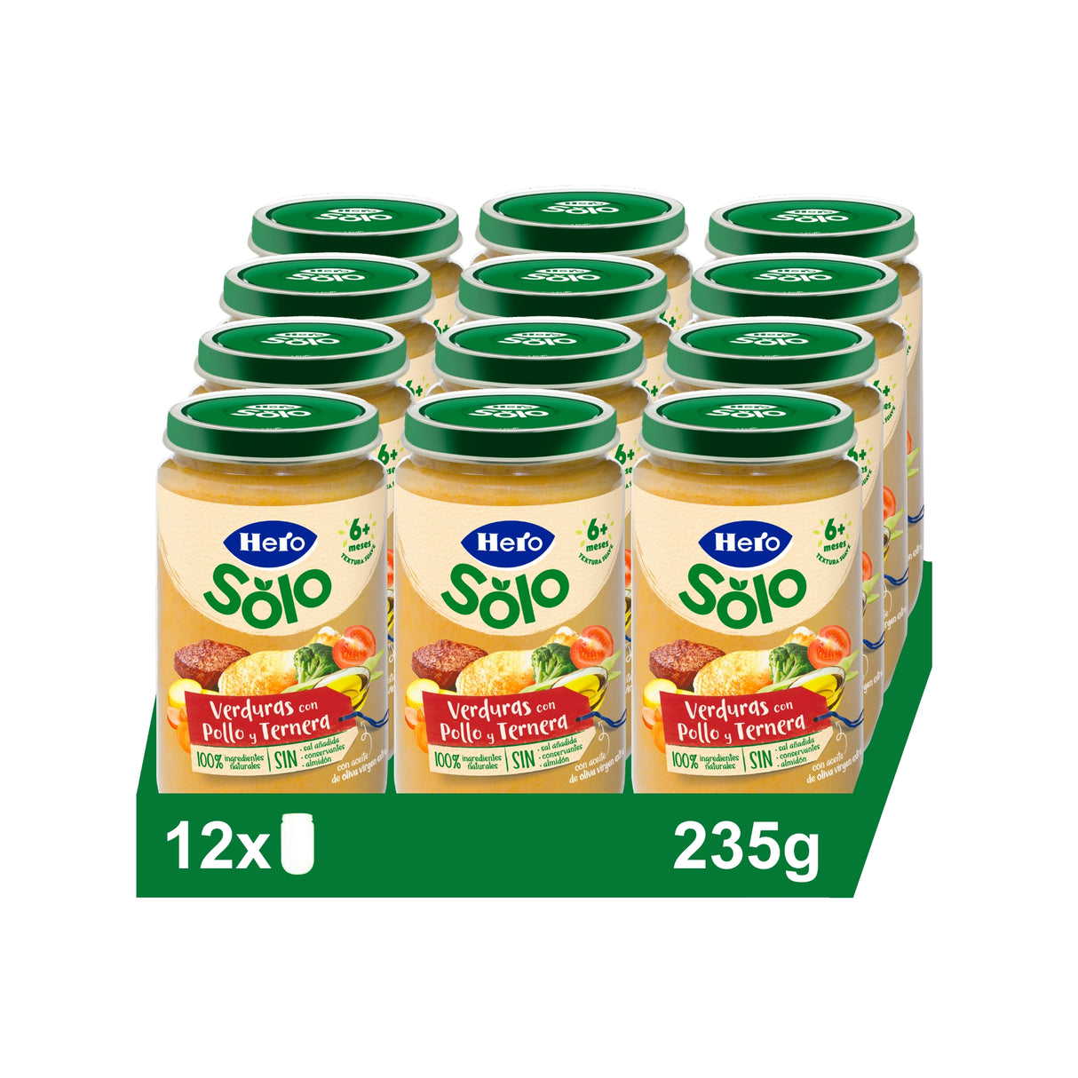 Frasco Hero Solo legumes com frango e vitela