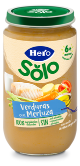 Hero Solo Pack Tarritos Sabores Variados (6 Crema de Bechamel con Lenguado y 6 Verduritas Merluza). Para bebés de más de 6 meses.Pack 12x235gr
