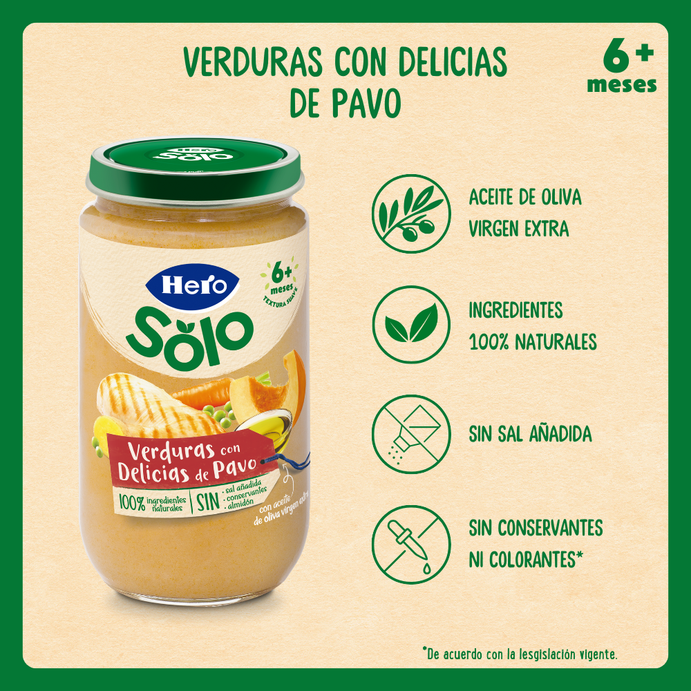 Frasco Hero Solo legumes com delícias de peru