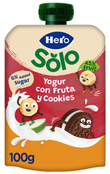 Saqueta Hero iogurte grego com frutas e cookies