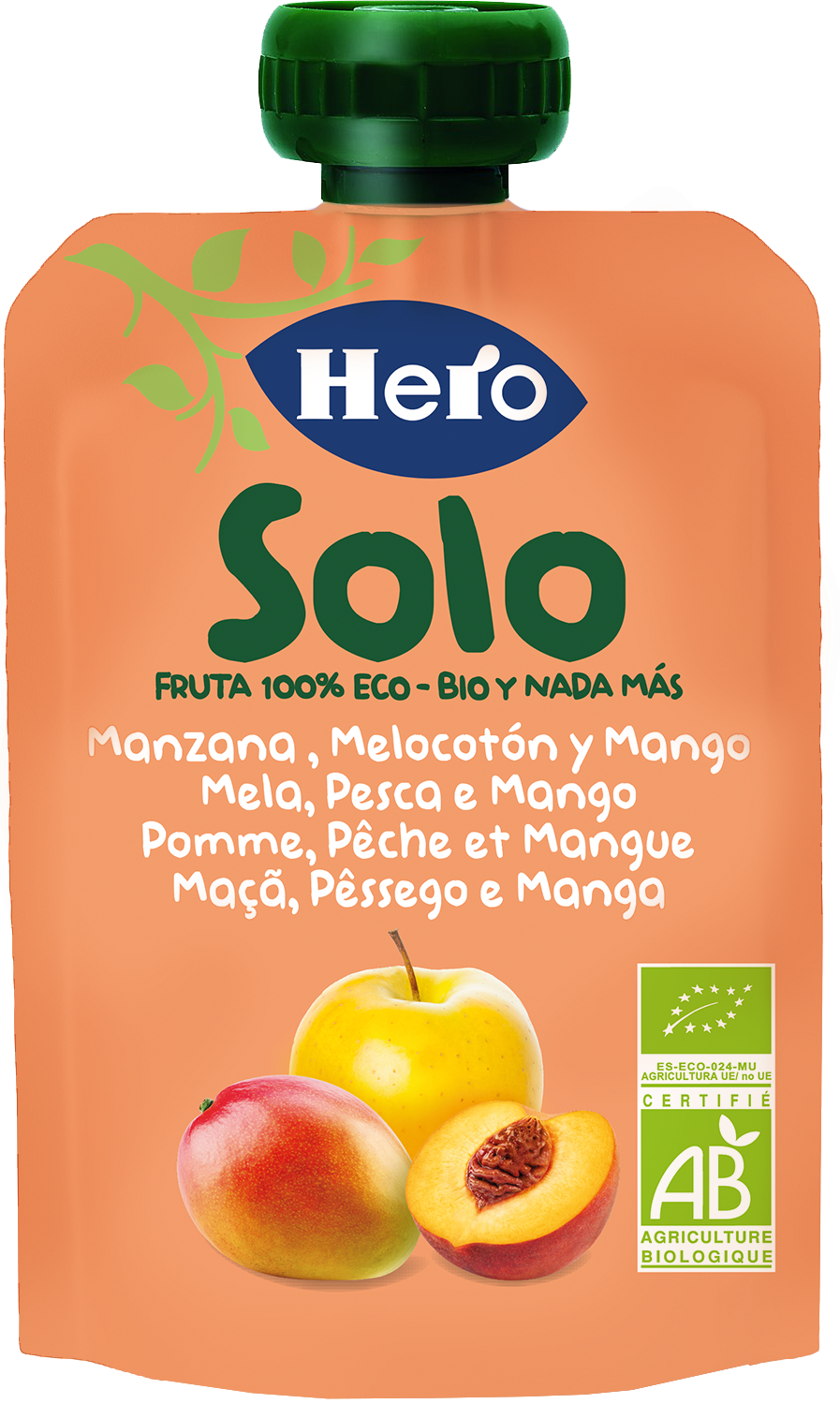 Bolsita Eco Hero Solo manzana melocotón y mango