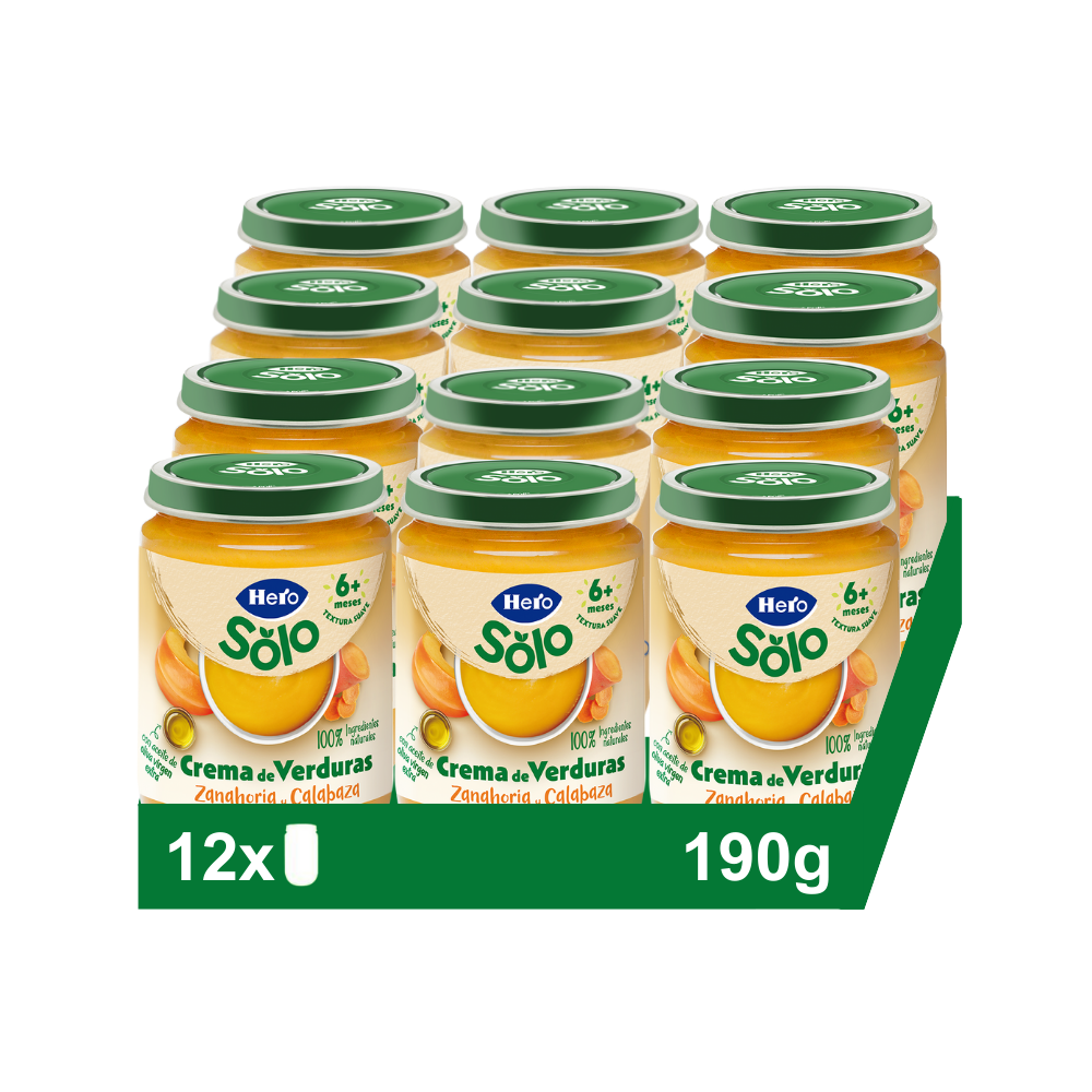 Boião Hero Solo Bio abóbora, batata, ervilhas e brócolos