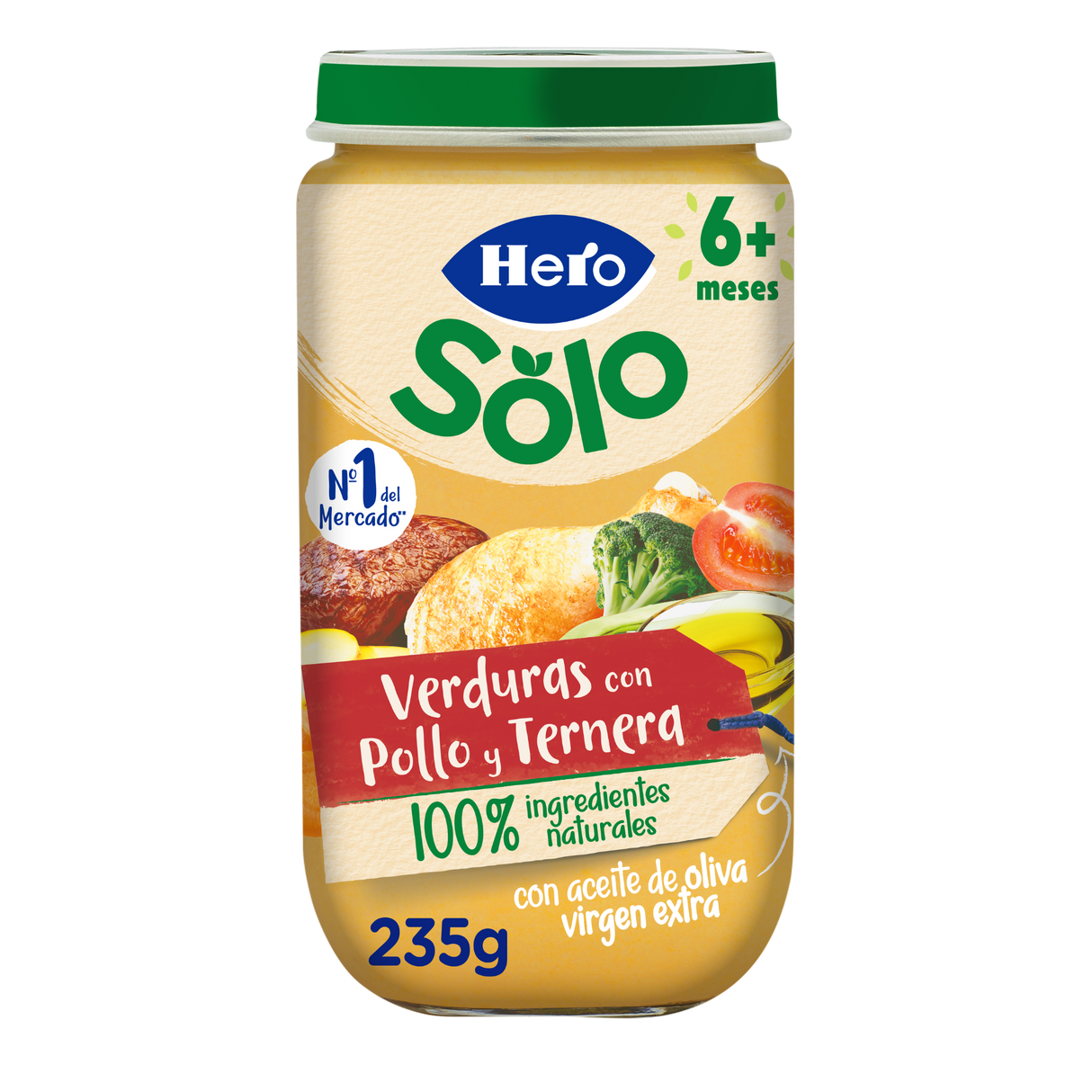 Frasco Hero Solo legumes com frango e vitela