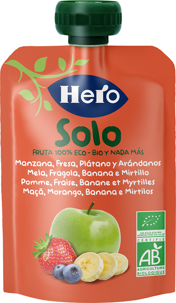 Bolsita Eco Hero Solo manzana fresa plátano y arándanos