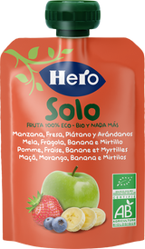 Bolsita Eco Hero Solo manzana fresa plátano y arándanos