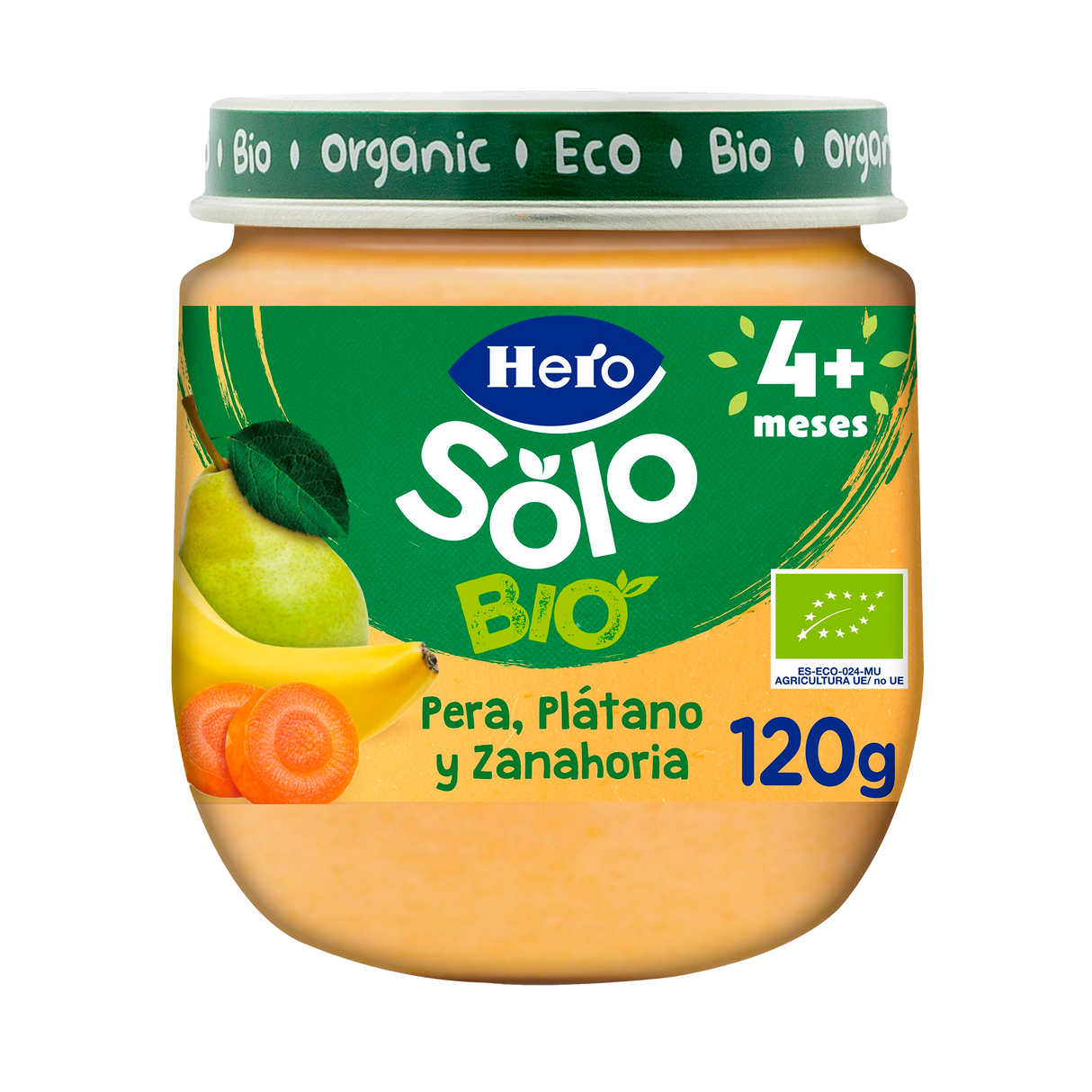 Tarrito Hero Solo Bio pera plátano y zanahoria