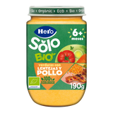 Tarrito Hero Solo Bio verduras con lentejas y pollo