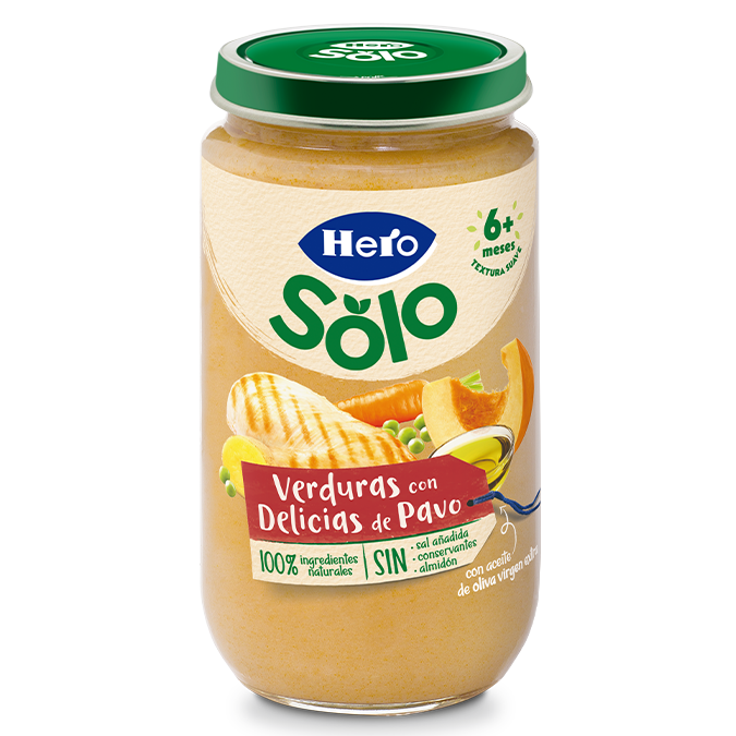 Frasco Hero Solo legumes com delícias de peru