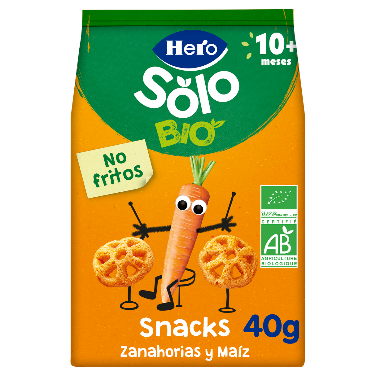 Snacks Hero Solo Bio cenoura e milho